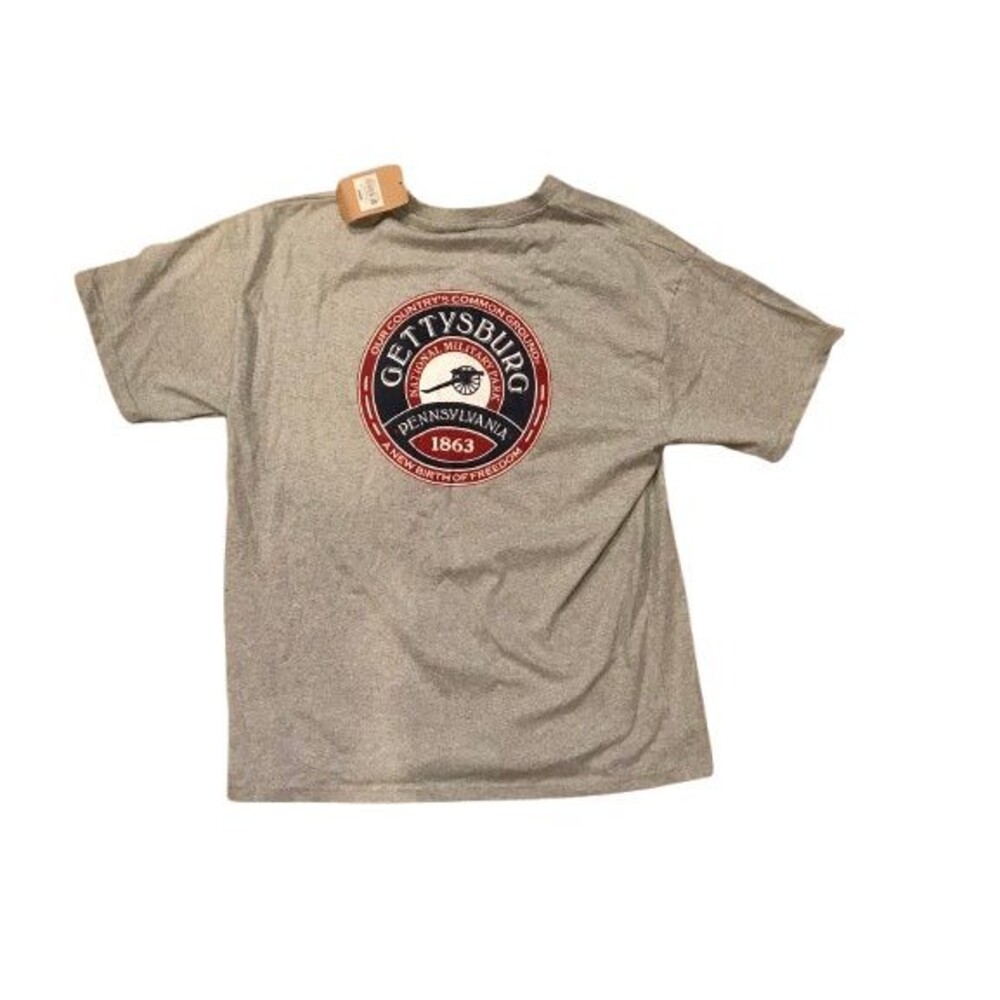 Adult Large T-shirt Short Sleeve Crew Neck Gettysburg National Military Park